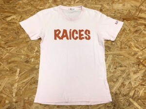 半袖Tシャツ メンズ ユニクロ UT 望月唯 もちづきただし スタイリストコラボ RAiCES プリント 袖刺繍 S ピンク×オレンジ