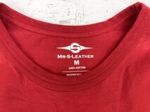 MR.S LEATHER アメカジ サンフランシスコ ロゴプリント ポルトガル製 半袖Tシャツ カットソー メンズ M 赤_画像2