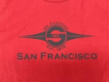 MR.S LEATHER アメカジ サンフランシスコ ロゴプリント ポルトガル製 半袖Tシャツ カットソー メンズ M 赤_画像3