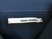 新品タグ付き Pastime of Brooklyn パスタイムオブブルックリン AVAIL しまむら ワイド 長袖シャツジャケット メンズ M 紺_画像2