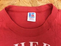 RUSSELL ATHLETIC ラッセル フォーティナイナーズ 49ERS カレッジ USA製 半袖Tシャツ バックプリント有 YOUTH L 赤_画像2