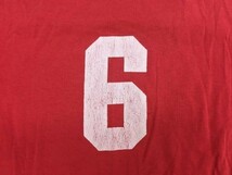 RUSSELL ATHLETIC ラッセル フォーティナイナーズ 49ERS カレッジ USA製 半袖Tシャツ バックプリント有 YOUTH L 赤_画像3