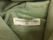 LOUXS UNION WORKS ルークスユニオンワークス プルオーバー長袖スウェットパーカー メンズ ニット切替 ポリエステル100% M 緑_画像2