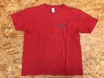 ギャップ GAP アメカジ 半袖Tシャツ レディース スモールロゴ M 赤_画像1