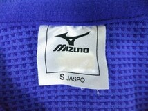 MIZUNO ミズノ メンズ ポリエステル100% スポーツ ストレッチ素材 ライン入 ロゴプリント 専国文愛 半袖ポロシャツ S 青_画像2