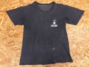 KURASHI SHIGEKIBITO くらし刺激人 日立 企業モノ レトロ古着 半袖Tシャツ メンズ バックプリント有 黒