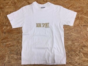 BEBE SPORT HAWAII ハワイ スーベニア お土産 スポーツ ホノルル サーフ 半袖Tシャツ メンズ USA製 刺繍 S 白