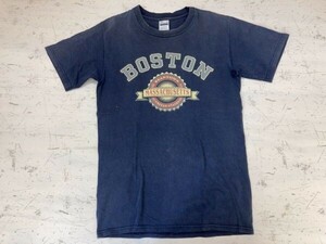 PERRIN マサチューセッツ ボストン BOSTON スーベニア アメカジ カレッジ グランジ 半袖Tシャツ カットソー メンズ S 紺