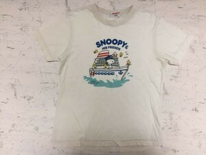 familiar ファミリア ピーナッツ 半袖Tシャツ レディース スヌーピー SNOOPY 船長 マリン アメカジ M 白