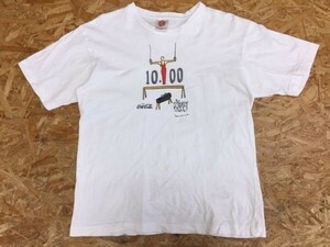 Coca-Cola コカコーラ 日比野克彦 現代美術家 アート シドニーオリンピック スポーツ 半袖Tシャツ メンズ 白