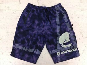 エアウォーク AIR WALK ハーフ ショートパンツ メンズ 裏地メッシュインナーパンツ スイム 水着 水陸両用 スケート M 紫