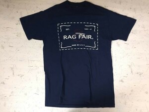 RAG FAIR ラグフェア アメカジ アウトドア USA製 インポート オールド古着 半袖Tシャツ メンズ 紺