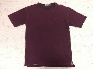 Aeropostale エアロポステール ロゴ刺繍 鹿の子 半袖Tシャツ メンズ コットン100% S 紫