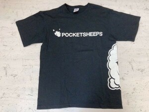 PocketSheepS ポケットシープス ポケットシープス 劇団 小劇場 バックプリント有り 半袖Tシャツ カットソー メンズ M 黒