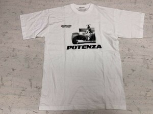 POTENZA ポテンザ BRIDGESTONE ブリヂストン モータースポーツ F-1 企業物 半袖Tシャツ カットソー メンズ 白