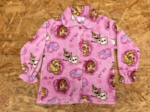  Disney Disney movie hole . snow. woman .FROZEN hole L sa Olaf character fleece jacket polyester 100% Kids 120 pink 