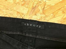 セオリー Theory ワーク ワイドパンツ ボトムス レディース 日本製 膝付近フロントポケット モード 30 黒_画像2