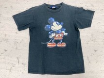 ミッキーマウス MICKEY MOUSE 90s アメカジ キャラクター USA製 半袖Tシャツ カットソー メンズ M 黒_画像1