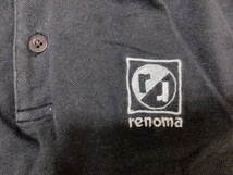 renoma レノマ オールド レトロ 古着 インポート オーバーサイズ 長袖ポロシャツ カットソー メンズ 刺繍 ITALY製 L 黒_画像3