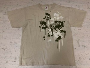 ミクスチャー MIXTURE アンビル Anvil製 グラフィティー ヒップホップ ダンス ストリート 半袖Tシャツ メンズ M ベージュ