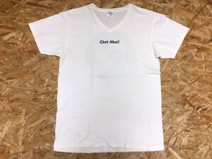 東京 三軒茶屋 揚げピザ Frizza フリッツァ Cest Moi! 半袖Tシャツ メンズ 綿100% M 白