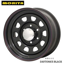 送料無料　森田システム DAYTONA'S ブラック 7J-15 +12 5H-114.3 (15インチ) 5H114.3 7J+12【4本セット新品】_画像1