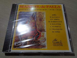 未開封/マヌエル・デ・ファリャ,MANUEL DE FALLA HISTORIC RECORDINGS 1928-1930(E.F.ARBOS,M.BARRIENTOS...(FRANCE 150 112 SEALED CD