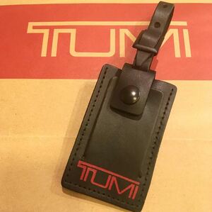匿名送料込み　TUMI 　トゥミ 　大きめ　ラゲージタグ ネームタグ　レザー　ブラック　黒　約10×6.3cm
