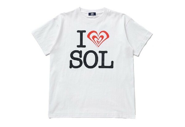 SOL soonerorlater I LOVE SOL Tee スーナーオアレイター アイ ラブ SOL ホワイト ぐるぐる なると