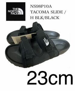 渡韓イベント！1円スタート！【新品： THE NORTH FACE 】ノースフェイス　TACOMA SLIDE サンダル　23cmブラック アウトドア 