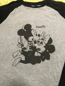 レア　ミッキーマウス　エロラグランTシャツ　XL Disney ディズニー