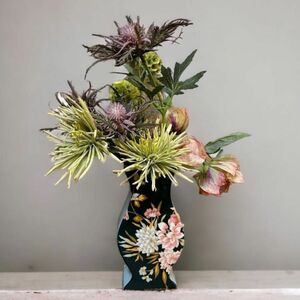 フランフラン花瓶　自作アートフラワーセット　和洋シノワズリ　