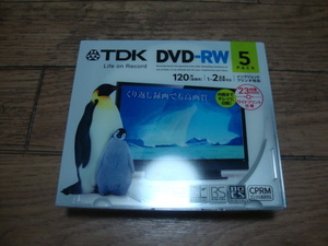 * новый товар TDK видеозапись для DVD-RW 5 листов упаковка цифровое вещание видеозапись соответствует (CPRM) 1-2 скоростей струйный принтер соответствует 5mm тонкий кейс DRW120DPWA5U *