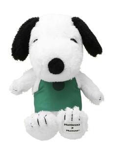 【未使用】STARBUCKS×PEANUTS コラボグッズ　スターバックス グリーンエプロン SNOOPY　スヌーピー　ぬいぐるみ