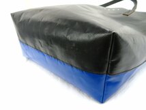 MARNI　マルニ　トートバッグ　ショルダーバッグ　黒×青　付属品:タグ　4316_画像6