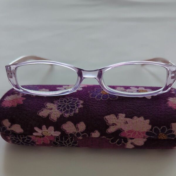 リーディンググラス ＋1.5 老眼鏡 お花柄 ボタニカル めがね拭き フラワー メガネ