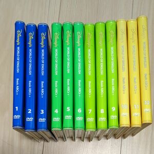 英語教材　ワールドファミリー ディズニー英語システム ワールドオブイングリッシュ DVD Basic ABCs+ 12巻セット