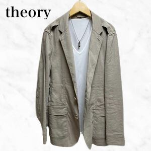 theory テーラードジャケット　ベージュ系　リネンジャケットサマージャケット