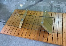 TEMPERED GLASS ガラステーブル　120x70x38.5cm　枚方市まで引取希望_画像2