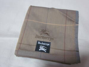 #[ Burberry ]#[ men's handkerchie ]#[ unused ]#[ Logo & Mark embroidery entering ]#[ blue ming middle west ]#[ postage 120 jpy ]#