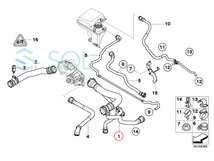 BMW E65 E66 ラジエーター アッパーホース ウォーターホース クーラントホース 740i 750i 750Li 17127535742 出荷締切18時_画像2