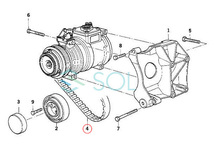 BMW E36 エアコンコンプレッサー エアコンベルト 318i 318is 4PK856 64551727378 出荷締切18時_画像3