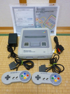 〔レストア167〕スーパーファミコン(初期型)　SFC　フルセット　分解清掃　コンデンサ交換　漂白　除菌　動作確認済み　取説コピー付き