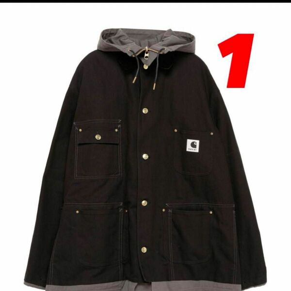 1 Sacai Carhartt Reversible Duck Coat 黒