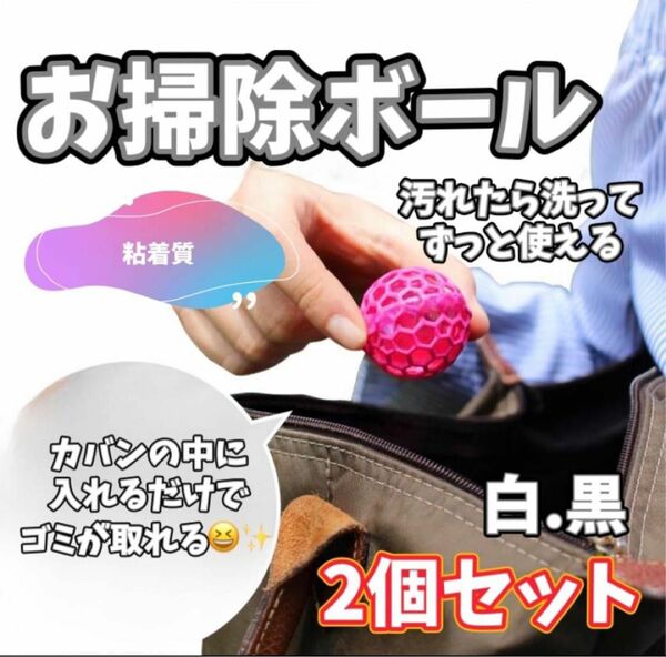 【入れるだけ】お掃除 ボール 簡単キレイに！ゴミを吸着 洗えば何回も使えるエコ