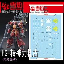 HG 1/144 機動戦士ガンダム サンダーボルト 高機動型ザク サイコ ザク用蛍光水転写式デカール シャア ガンプラ プラモデル カスタム 社外品_画像1