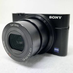 【美品】SONY ソニー デジタルカメラ Cyber-shot [DSC-RX100] 1.0型センサー F1.8レンズ搭載 ブラック 本体/バッテリーパック 通電確認済み