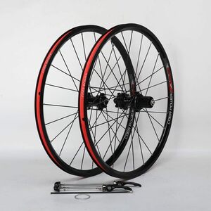 折りたたみ自転車ホイールセット 20&#34; 406 ディスクブレーキ BMXリム自転車ホイール 二重壁リム バイクリム クイックリリース 24穴 ハブ