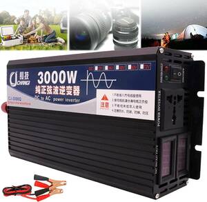 3000W original .. sinusoidal wave power inverter DC48v from car plug inverter adaptor power converter, display . outlet attaching,