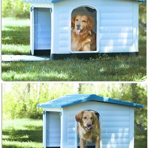 屋外犬小屋中型および大型犬小屋屋外ゴールデンレトリバー犬小屋屋外防雨および防水ペットハウス設置が簡単 92x69x66cmの画像2